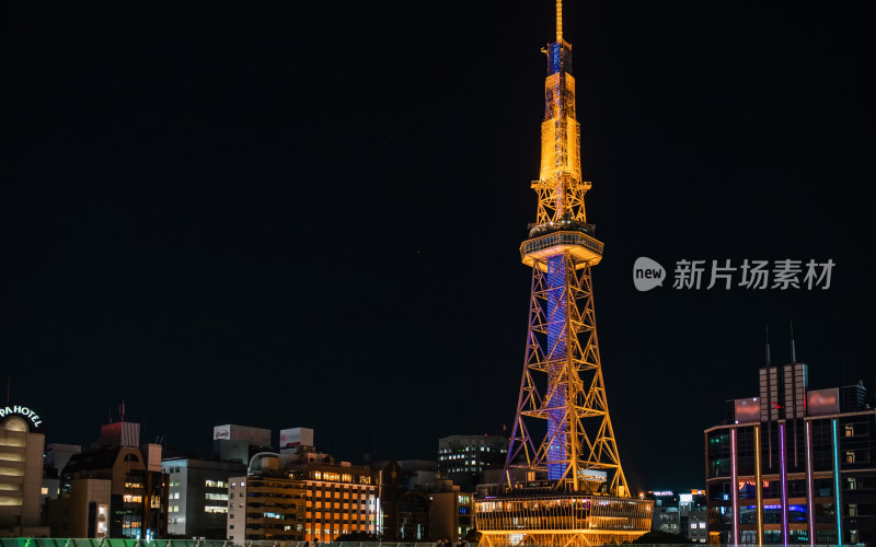 日本爱知县名古屋市名古屋塔夜景