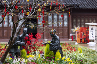 杭州钱王祠新年氛围