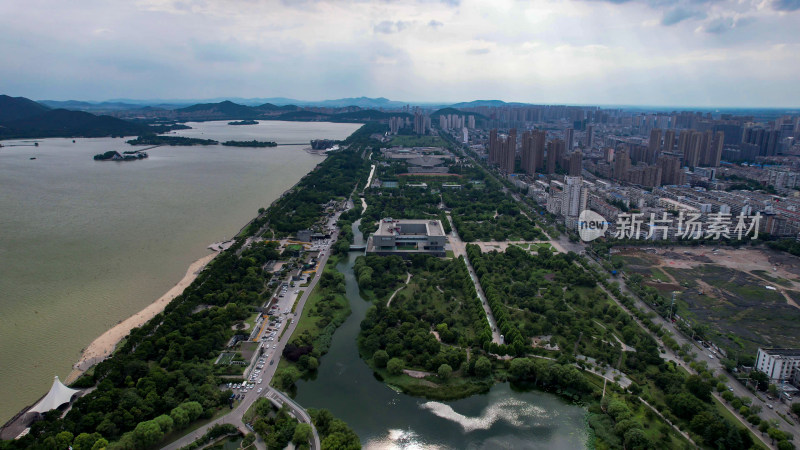 江苏徐州云龙湖云龙山5A景区航拍图