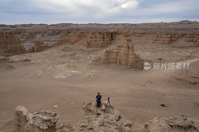 新疆哈密大海道火星地貌雅丹高空航拍