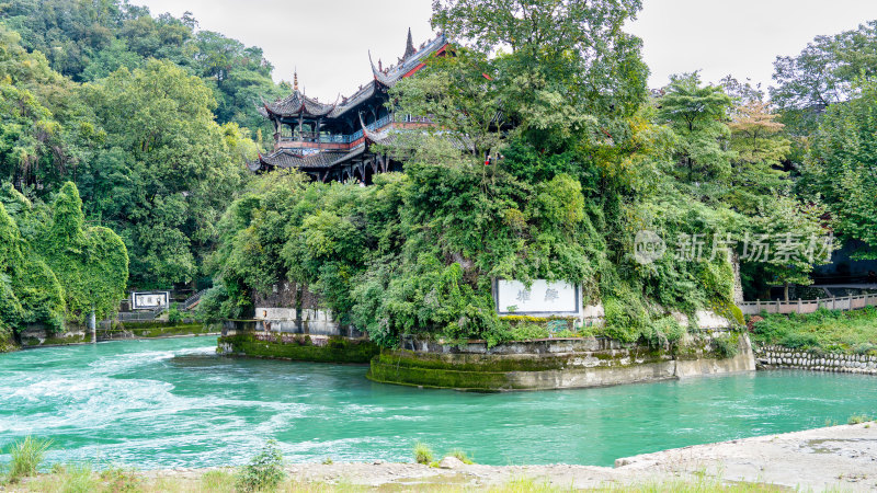 四川都江堰水利工程景区的风景