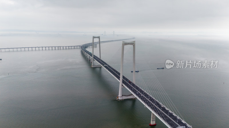 低空平流雾下的深中通道