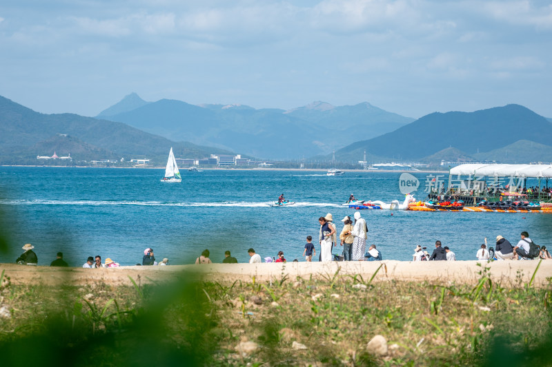 海南三亚西岛风景区游客旅游治愈唯美镜头