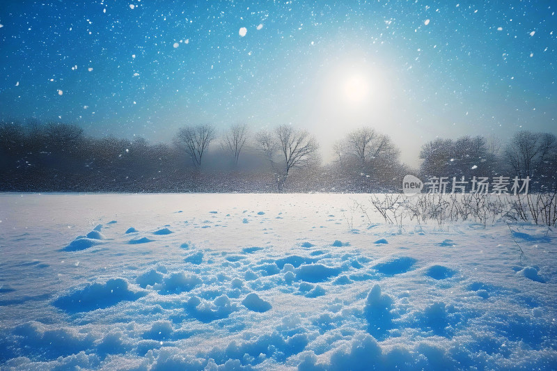 冬天风景大雪背景