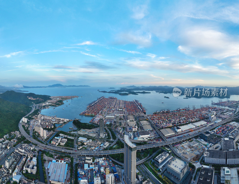 深圳市盐田区盐田港国际集装箱码头航拍