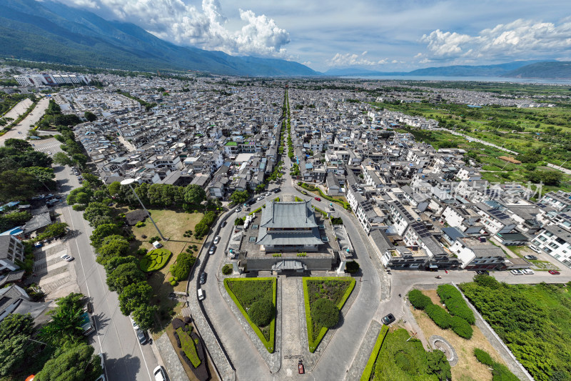 大理古建筑城楼文献名邦全景