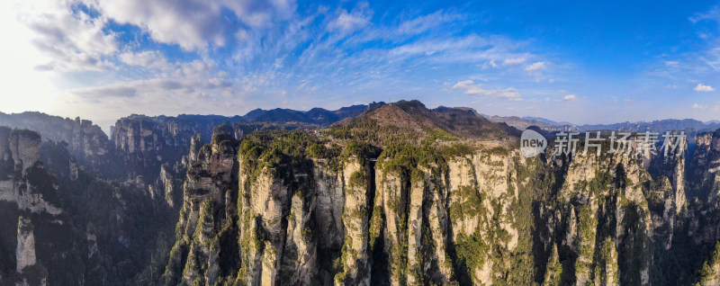 湖南张家界武陵源5A景区全景图航拍摄影图