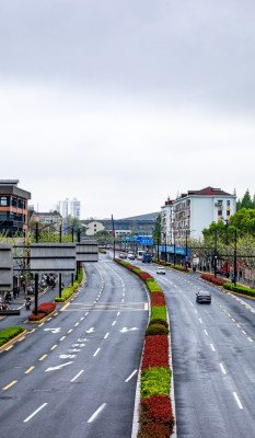 上海石龙路天桥街景