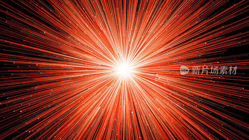 红色粒子发光线条