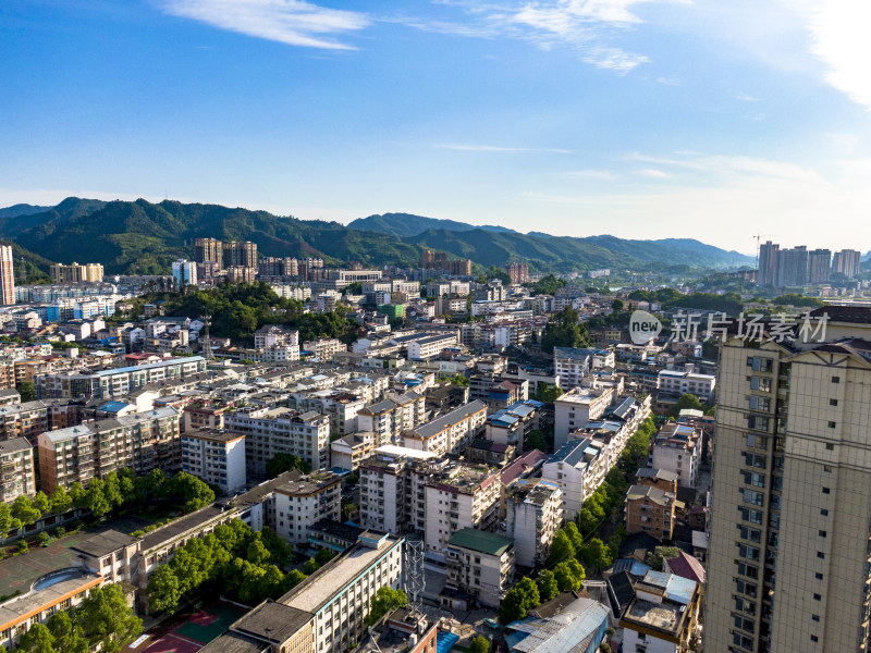 湖南怀化新晃县城城市建设航拍