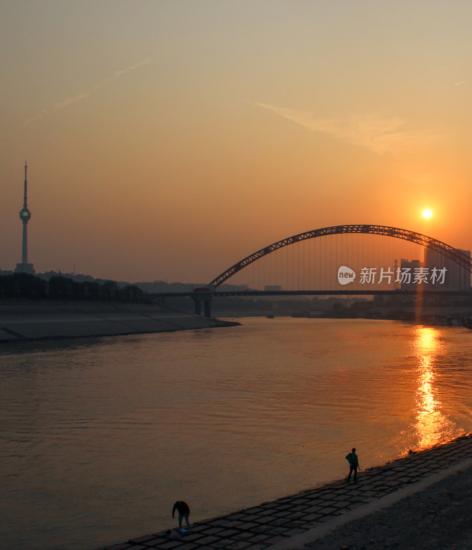 武汉汉江日落风景