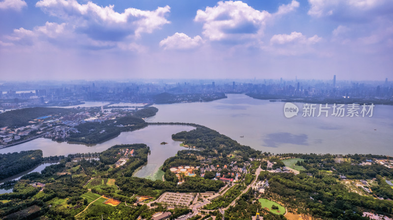 武汉东湖风景区航拍