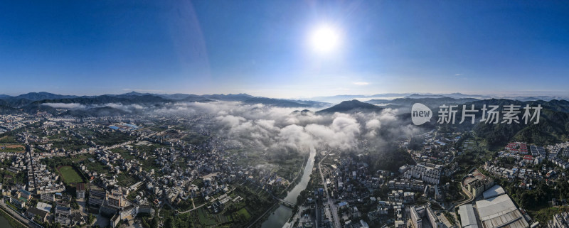 福建汀州城市全景图