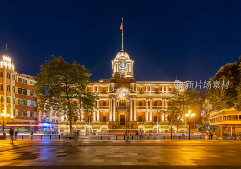 广州粤海关大楼夜景