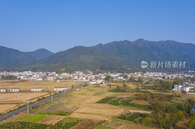 航拍黄山乡村风光