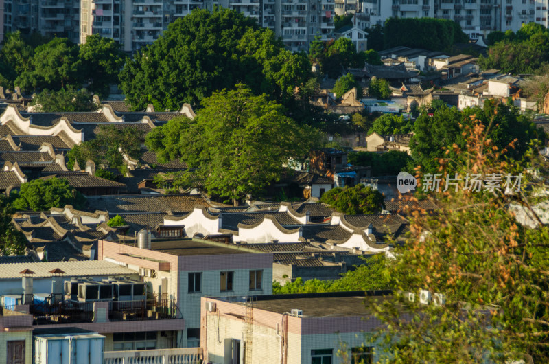 福建福州乌石山上远望三坊七巷