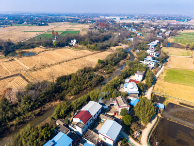 安徽潜山乡村田园风光