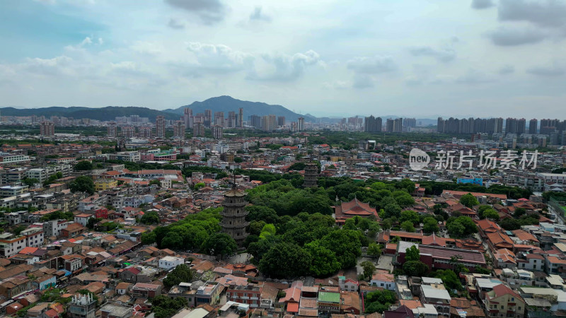 航拍泉州古城历史街区