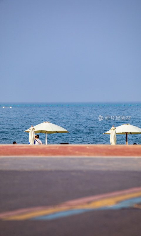 山东日照金沙滩海滨海岸海滩景观