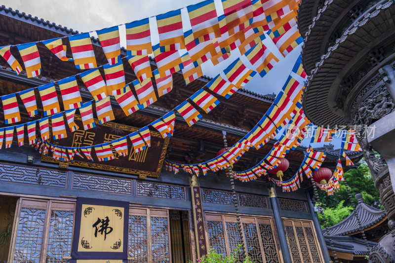 杭州飞来峰景区上天竺法喜禅寺古建筑