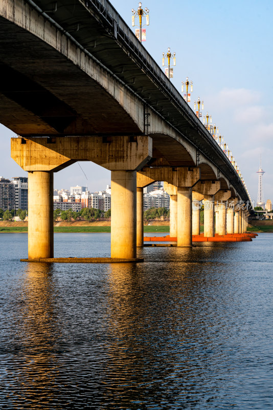 湖南株洲湘江风光带景点景观城市风光