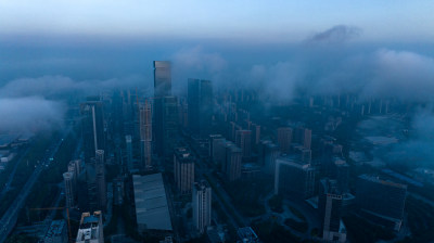 西安城市建筑群 商业高楼