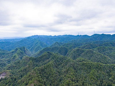 湖南通道丹霞地貌万佛山航拍摄影图