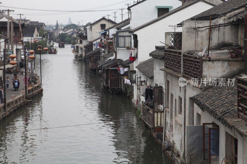 江南水乡古镇临水古建筑景观