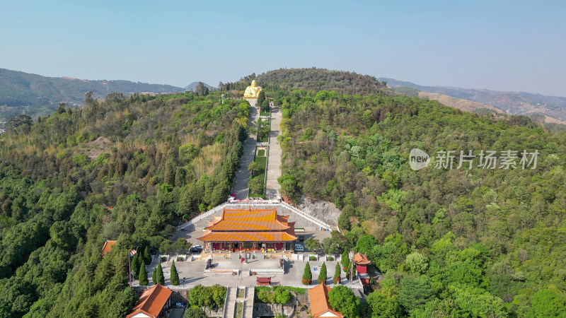 云南弥勒锦屏山景区航拍