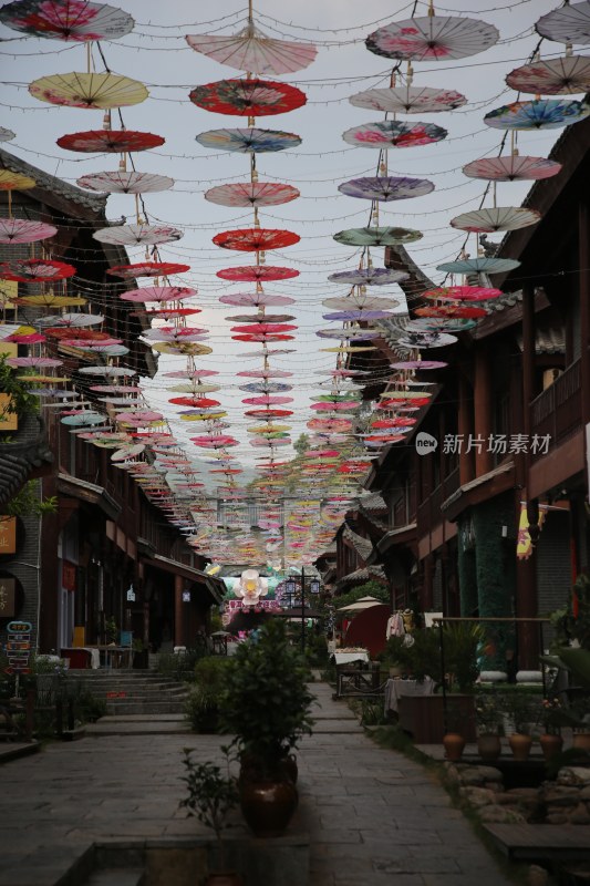 云南省普洱市茶马古城的风景建筑