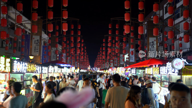 河南洛阳十字街夜市