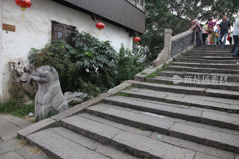 江南水乡古镇临水古建筑景观