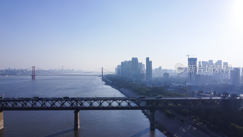 武汉长江大桥航拍
