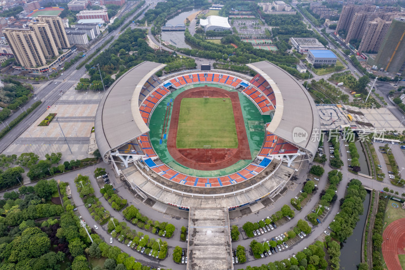 湖北襄阳城市风光旅游景区地标建筑航拍图