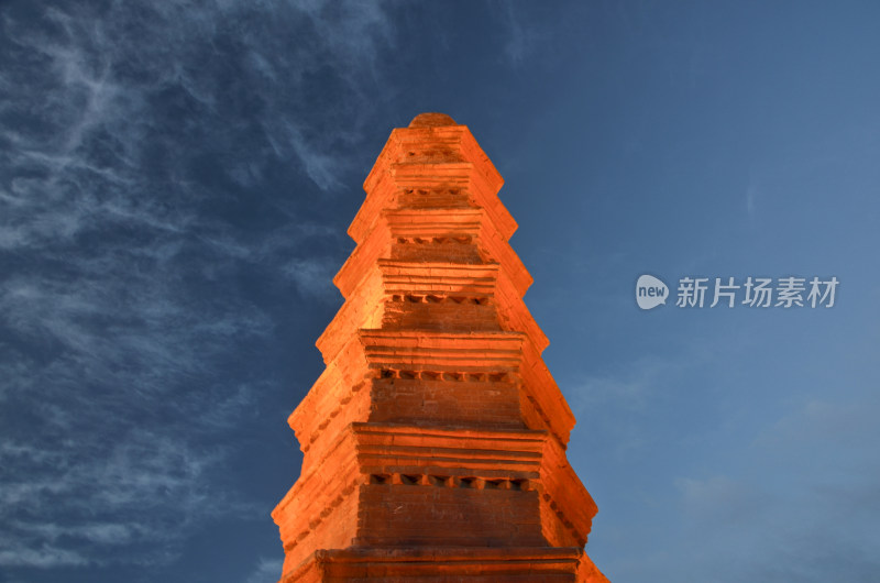 新疆乌鲁木齐红山公园传统古建筑石塔