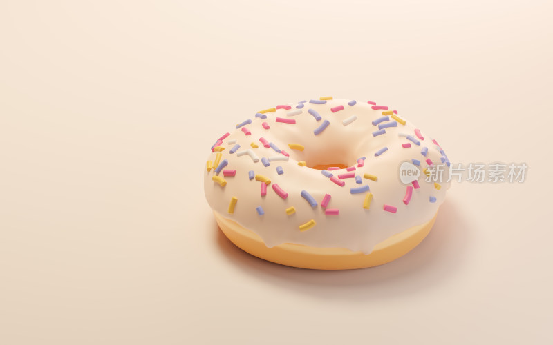 美味的甜甜圈3D渲染