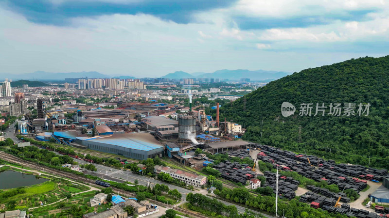 湖北黄石城市建设航拍图