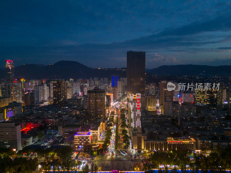 甘肃兰州城市夜景