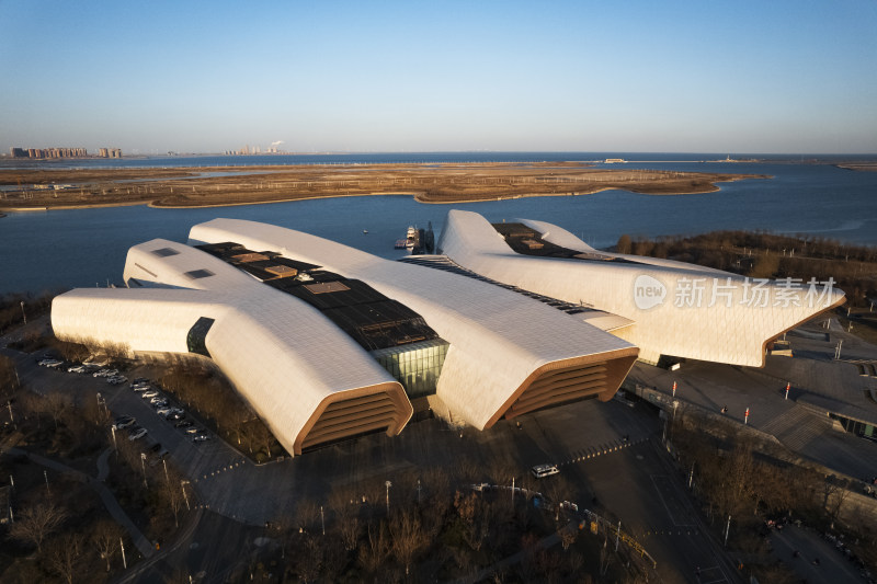 天津滨海生态城国家海洋博物馆城市建筑风光