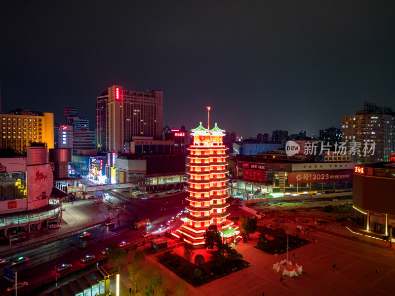 河南郑州城市风光航拍