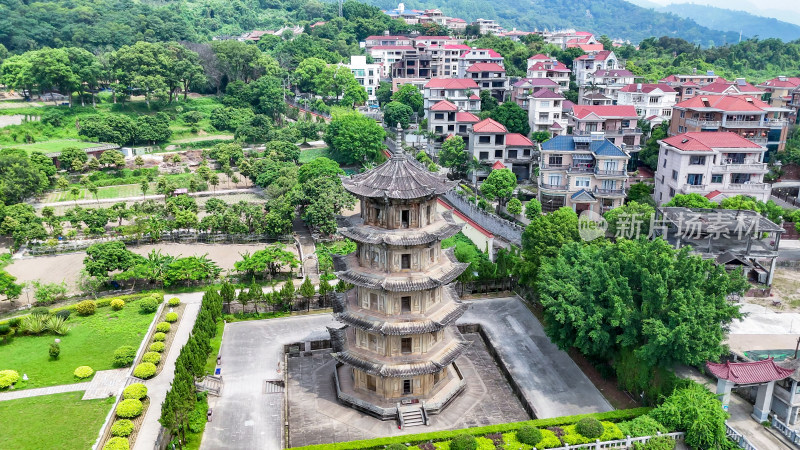 福建莆田南山广化寺释迦文佛塔航拍