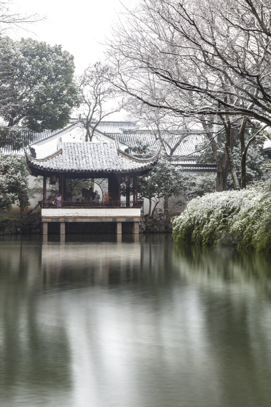 拙政园雪景