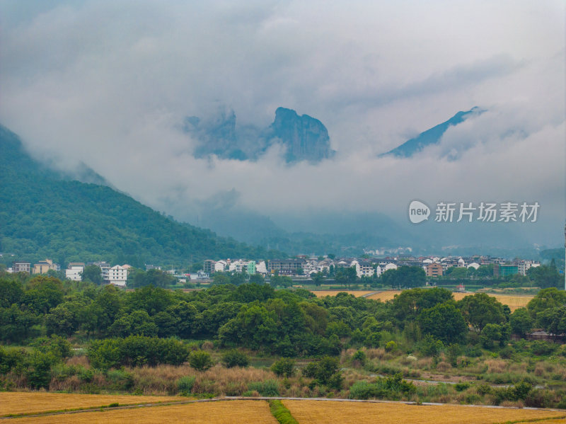 航拍浙江省温州市永嘉县楠溪江自然风光