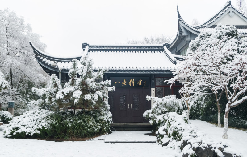 杭州市西湖雪景