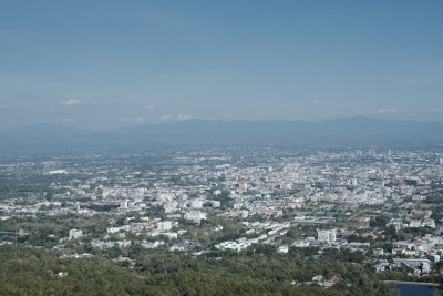 清迈城市全景俯瞰图