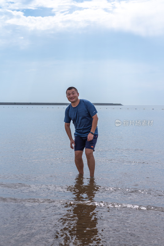 秦皇岛南戴河景区海边海滨海滩