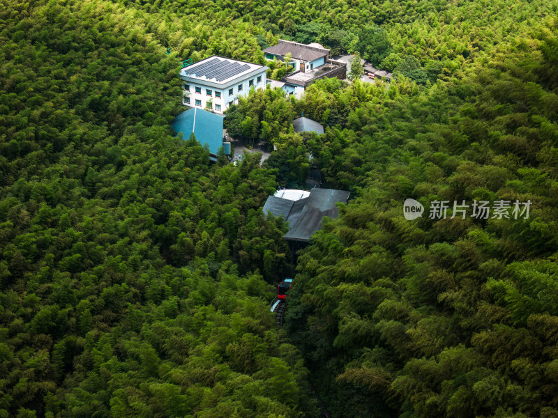 夏季白天航拍常州溧阳天目山南山竹海景区