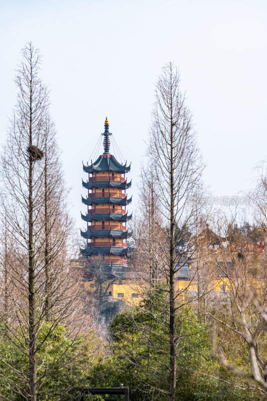 江苏镇江金山寺公园金山寺塔景点景观