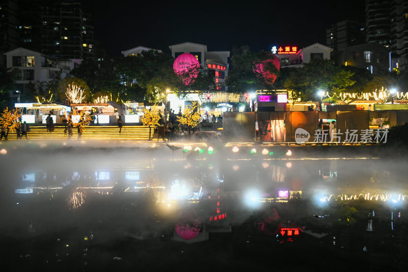 城市夜晚夜市美食烧烤