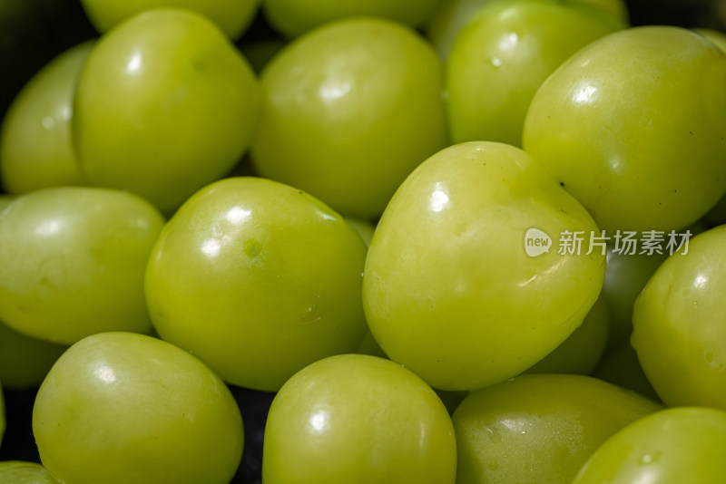 微距特写绿色葡萄果实